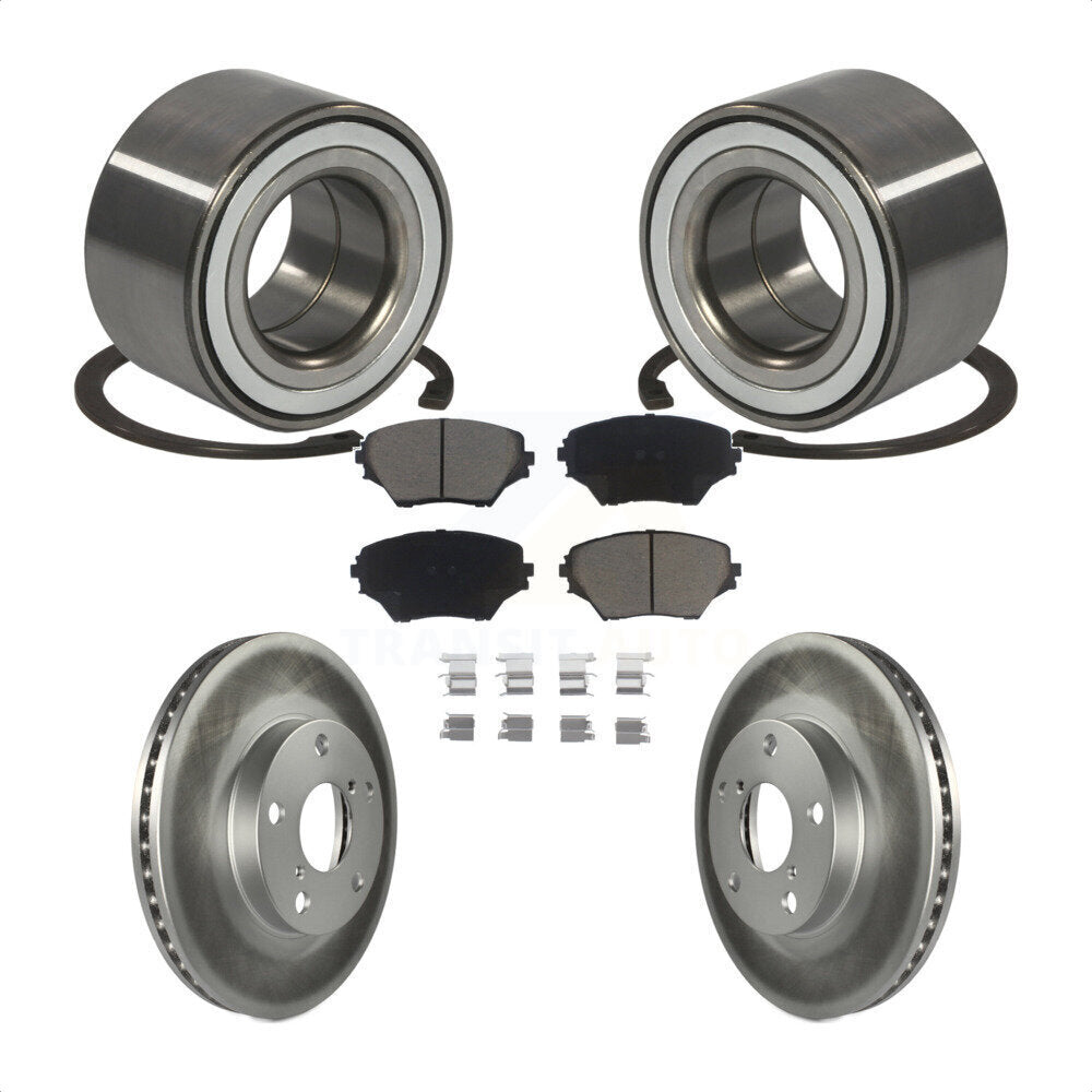 Wheel Bearing Coated Disc Brake Rotor And Ceramic Pads Front Kit For Toyota RAV4