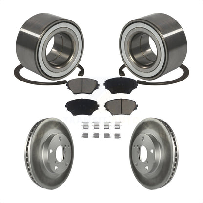 Wheel Bearing Coated Disc Brake Rotor And Ceramic Pads Front Kit For Toyota RAV4