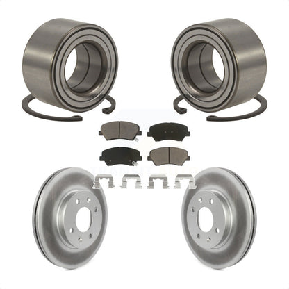 Wheel Bearing Coated Disc Brake Rotor Pad Front Kit For 2012-2017 Hyundai Accent