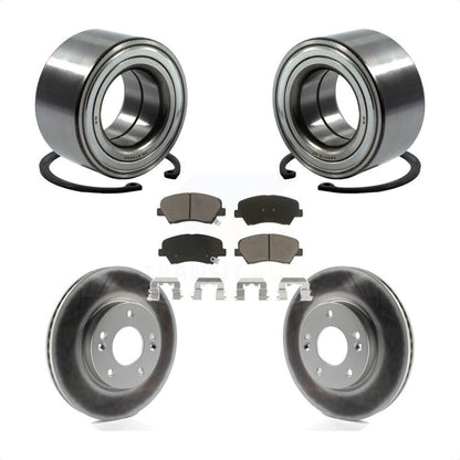 Wheel Bearing Coated Brake Rotor Pads Front Kit For Hyundai Elantra GT Kia Forte