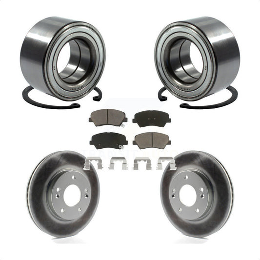 Wheel Bearing Coated Brake Rotor Pads Front Kit For Hyundai Elantra GT Kia Forte