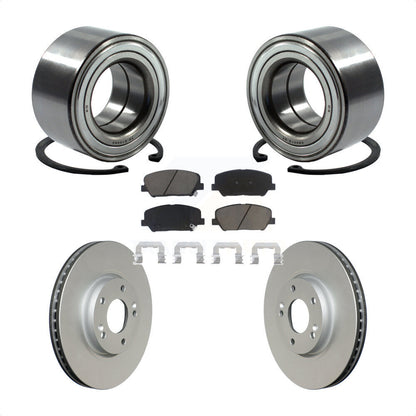 Wheel Bearing Coated Brake Rotor Pad Front Kit For Hyundai Veloster Turbocharged