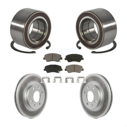 Wheel Bearing Coated Disc Brake Rotors And Ceramic Pads Front Kit For Kia Rio