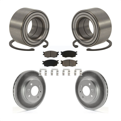 Wheel Bearing Coated Brake Rotor & Pad Front Kit For Hyundai Accent Kia Rio Rio5