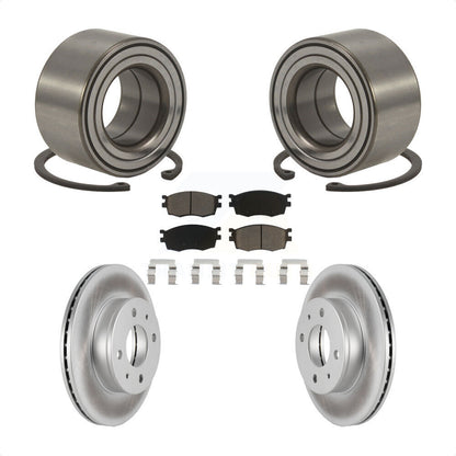 Wheel Bearing Coated Brake Rotor Pad Front Kit For 2006 Hyundai Accent Hatchback