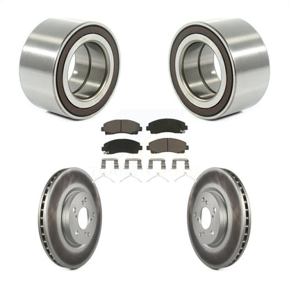 Wheel Bearing Coated Brake Rotor And Pad Front Kit For 2006-2014 Honda Ridgeline