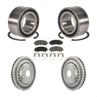 Wheel Bearing Coated Disc Brake Rotor And Pads Front Kit For 2015-2020 Acura TLX