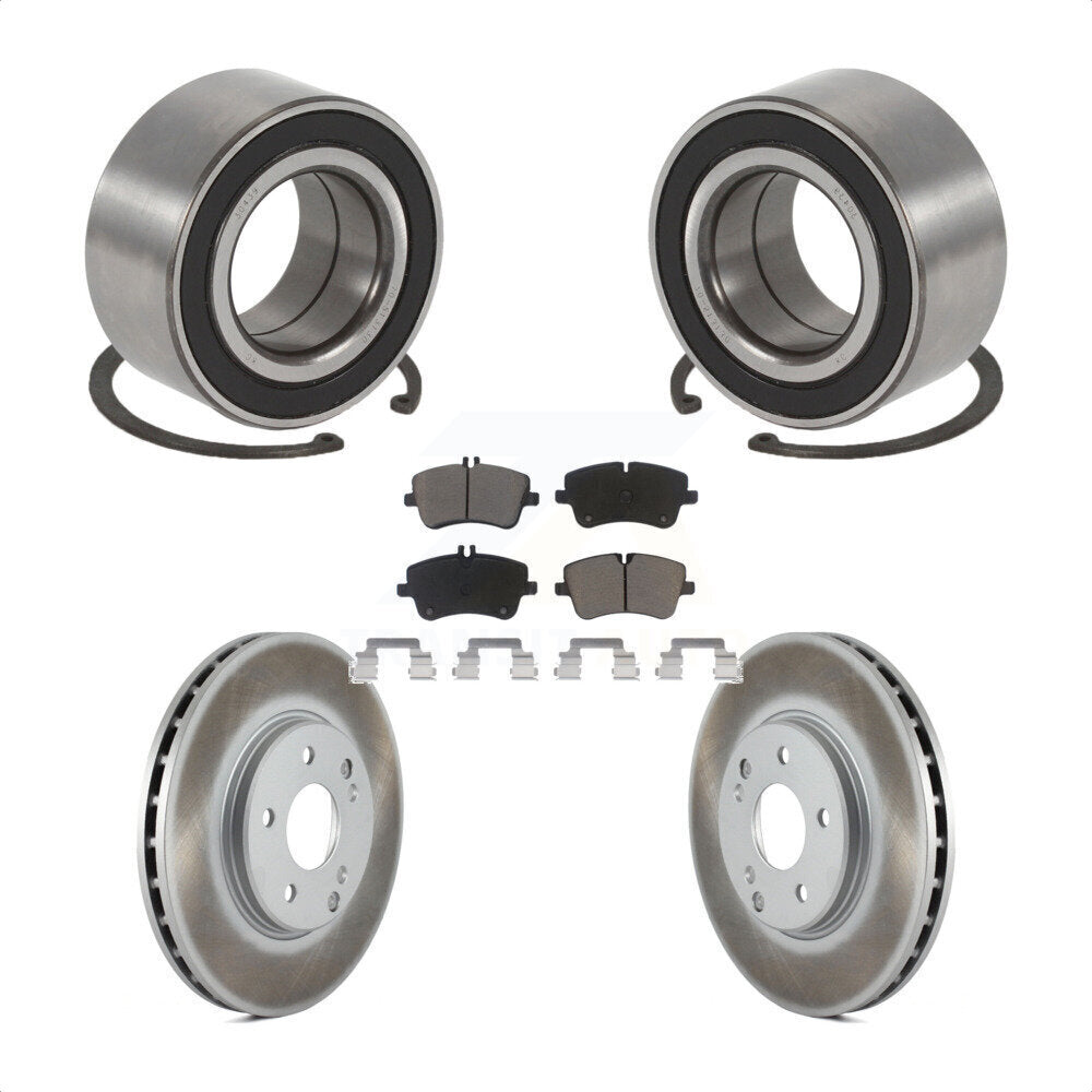 Wheel Bearing Coated Brake Rotor Pads Front Kit For Mercedes-Benz C280 C240 C320