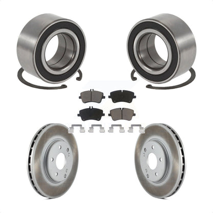 Wheel Bearing Coated Brake Rotor Pads Front Kit For Mercedes-Benz C280 C240 C320