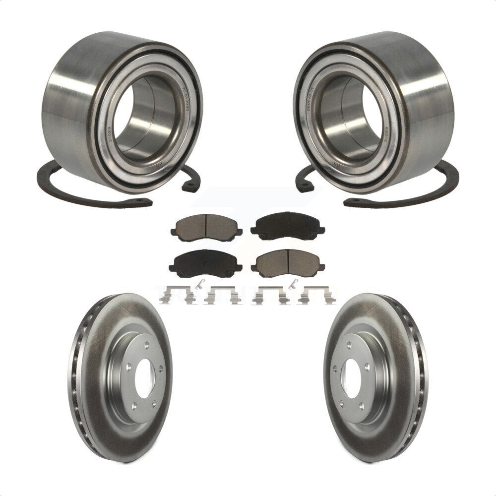 Wheel Bearing Coated Brake Rotor Pad Front Kit For Mitsubishi Jeep Outlander RVR