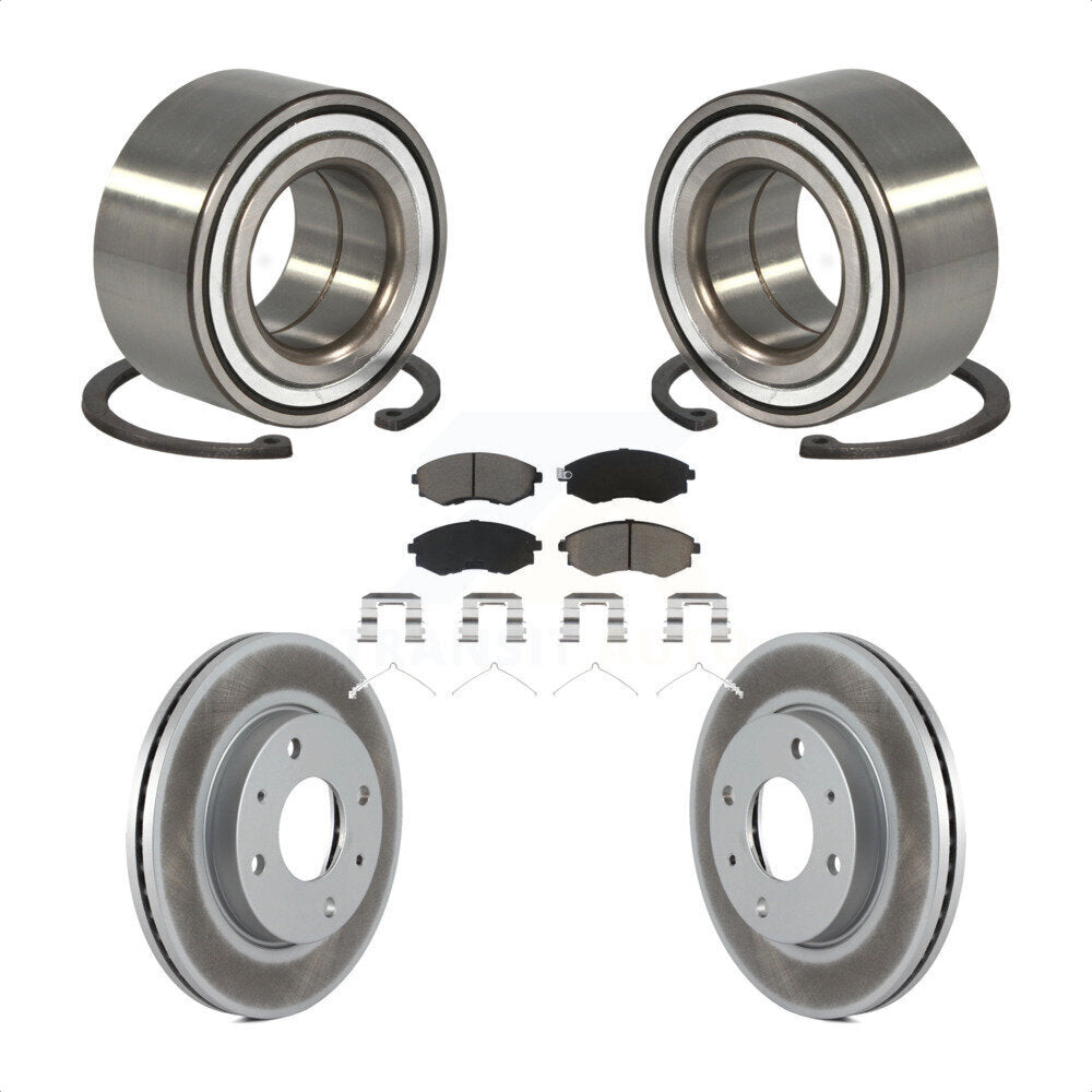 Wheel Bearing Coated Disc Brake Rotors And Pads Front Kit For Hyundai Elantra