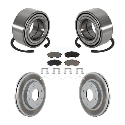Wheel Bearing Coated Brake Rotor And Pad Front Kit For Hyundai Sonata Kia Optima
