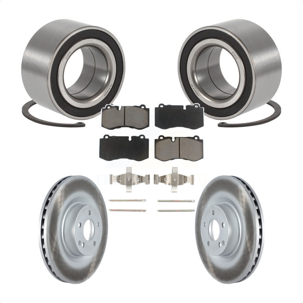 Wheel Bearing Coated Disc Brake Rotor Pads Front Kit For 2009 Mercedes-Benz S450