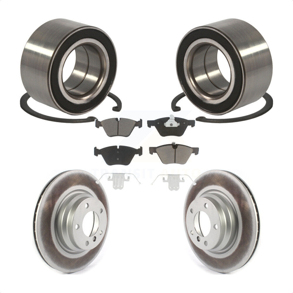 Wheel Bearing Coated Disc Brake Rotors And Pads Front Kit For 2006 BMW 330xi
