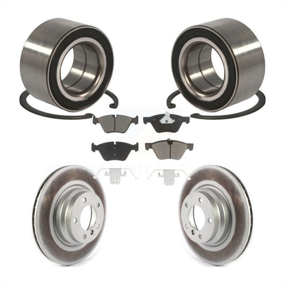 Wheel Bearing Coated Disc Brake Rotors And Pads Front Kit For 2006 BMW 330xi