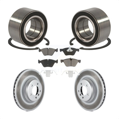 Wheel Bearing Coated Disc Brake Rotors And Pads Front Kit For 2007 BMW 335xi