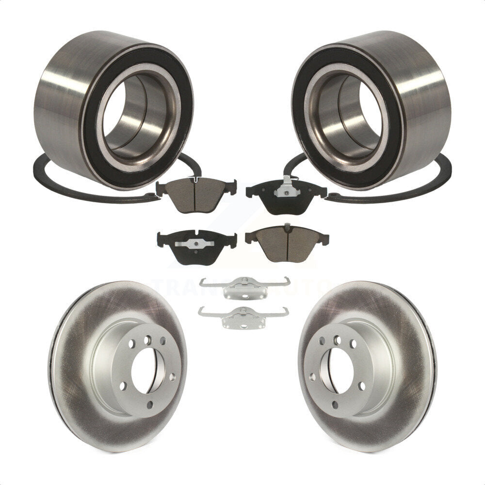 Wheel Bearing Coated Disc Brake Rotor & Pads Front Kit For BMW 328i xDrive 328xi