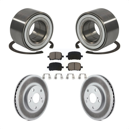 Wheel Bearing Coated Brake Rotor & Pads Front Kit For Toyota Camry Solara Avalon