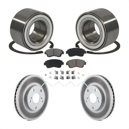 Wheel Bearing Coated Brake Rotor & Pads Front Kit For Toyota Camry Sienna Avalon