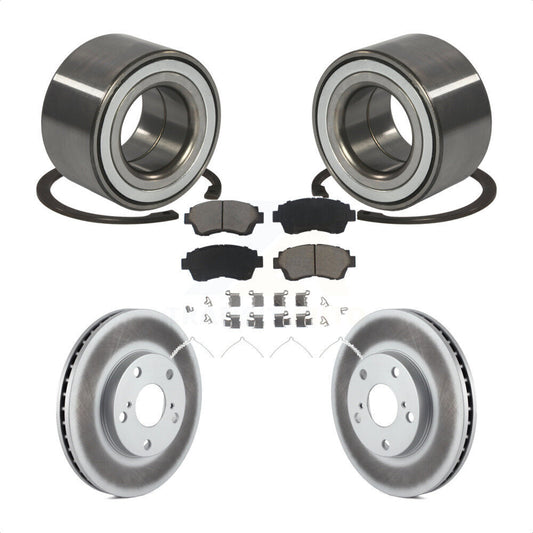 Wheel Bearing Coated Brake Rotor & Pads Front Kit For Toyota Camry Sienna Avalon