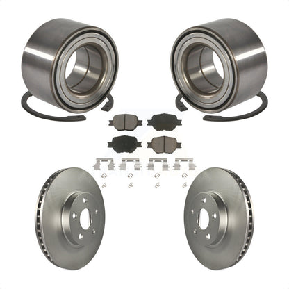 Wheel Bearing Coated Disc Brake Rotor & Pad Front Kit For Toyota Celica Scion tC