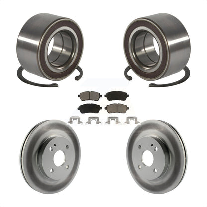 Wheel Bearing Coated Disc Brake Rotors And Pads Front Kit For 2011-2014 Mazda 2