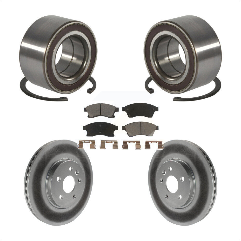 Wheel Bearing Coated Brake Rotor Pads Front Kit For 2013-2014 Chevrolet Sonic RS