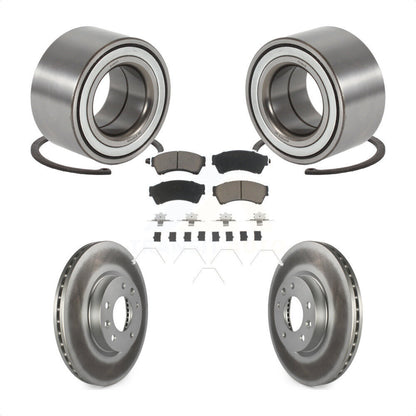 Wheel Bearing Coated Disc Brake Rotor & Pad Front Kit For 2009-2013 Mazda 6 3.7L