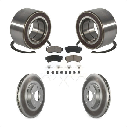 Wheel Bearing Coated Disc Brake Rotor & Pad Front Kit For 2009-2013 Mazda 6 2.5L