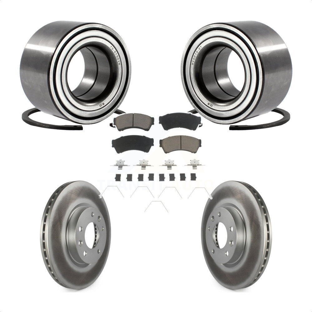 Wheel Bearing Coat Brake Rotor Pad Front Kit For Ford Fusion Mazda 6 Lincoln MKZ