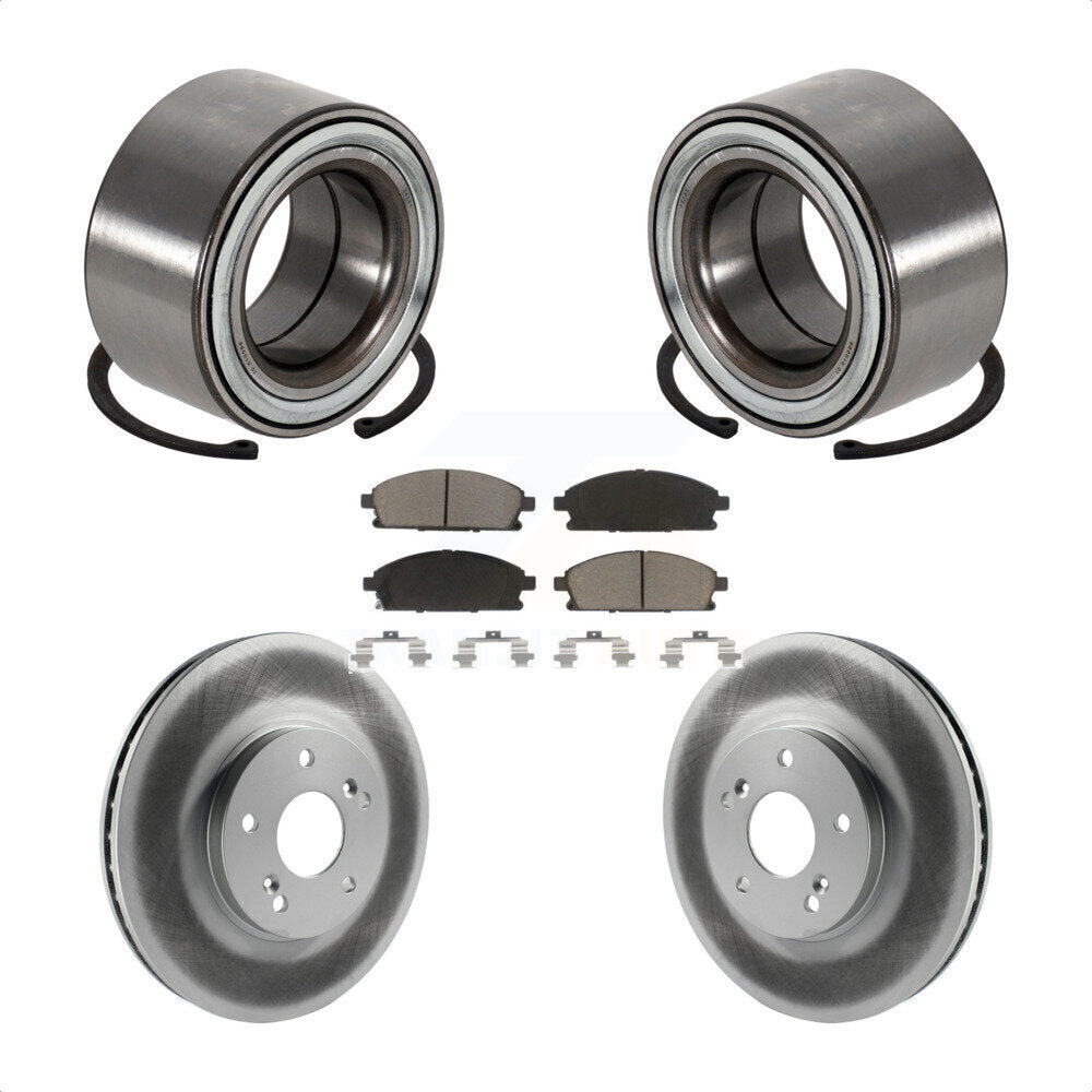 Wheel Bearing Coated Disc Brake Rotor And Pads Front Kit For 2003-2006 Acura MDX
