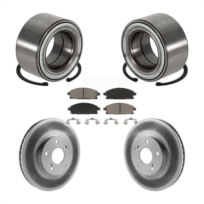 Wheel Bearing Coated Disc Brake Rotor And Pads Front Kit For 2003-2006 Acura MDX