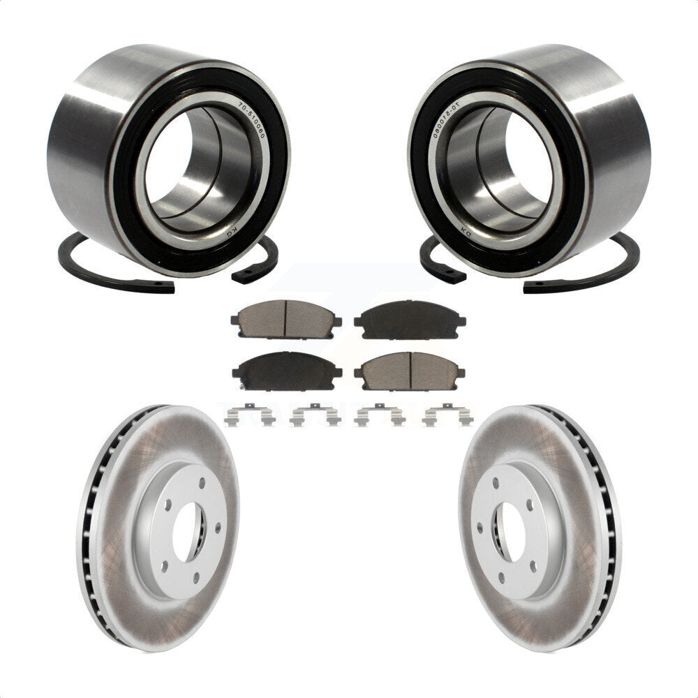 Wheel Bearing Coated Disc Brake Rotor Pad Front Kit For 2005-2006 Nissan X-Trail