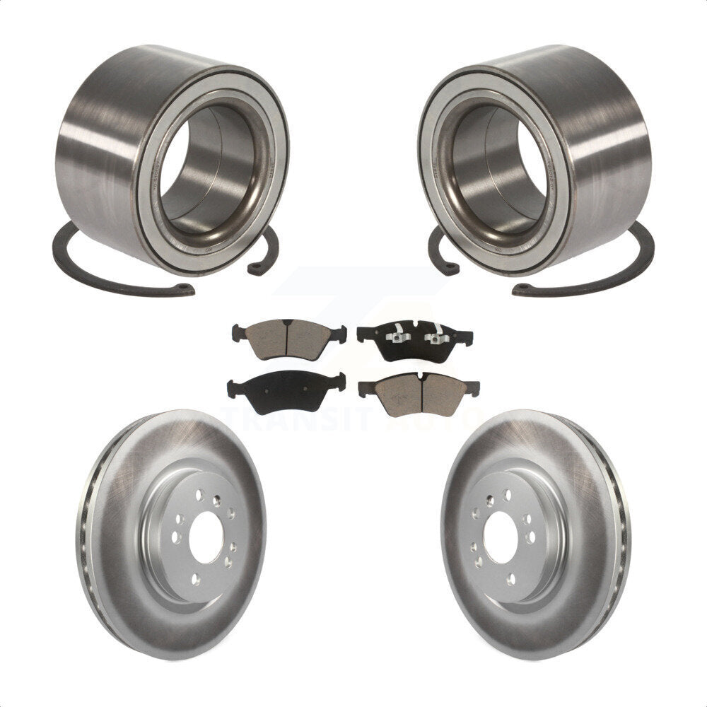 Wheel Bearing Coated Brake Rotor Pad Front Kit For 2010-2011 Mercedes-Benz ML450