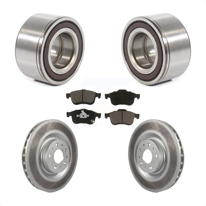 Wheel Bearing Coated Disc Brake Rotor And Pads Front Kit For 2014-2018 Fiat 500L