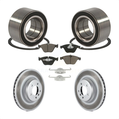 Wheel Bearing Coated Disc Brake Rotor & Pads Front Kit For BMW 335i xDrive 335xi