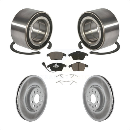 Wheel Bearing Coated Disc Brake Rotor And Pad Front Kit For Volkswagen Jetta GTI