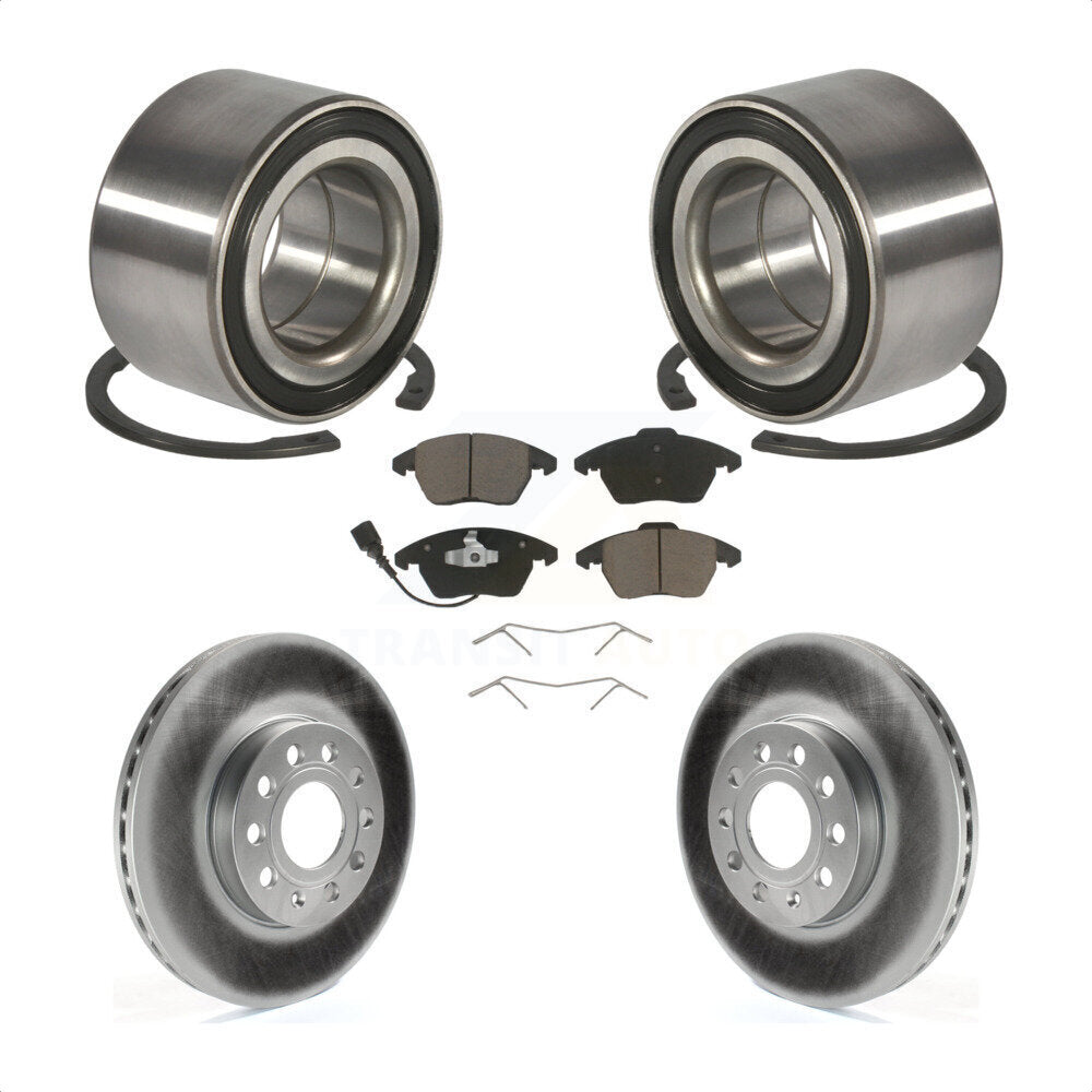 Wheel Bearing Coated Disc Brake Rotors And Pads Front Kit For Volkswagen Jetta