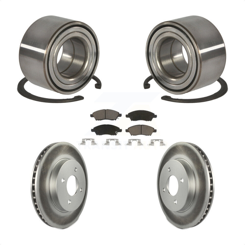 Wheel Bearing Coated Disc Brake Rotor Pads Front Kit For Nissan Micra Versa Note