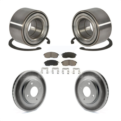 Wheel Bearing Coated Brake Rotor & Pad Front Kit For 2010-2011 Nissan Versa 1.8L