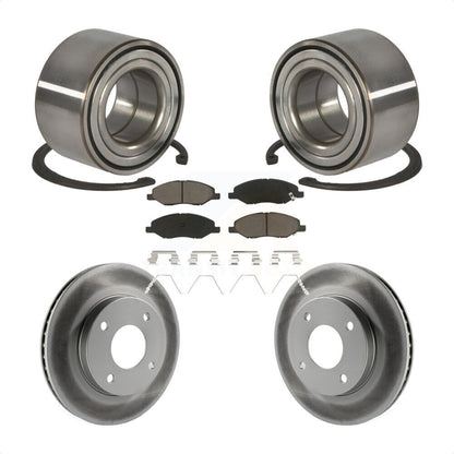 Wheel Bearing Coated Brake Rotor & Pad Front Kit For 2010-2011 Nissan Versa 1.6L