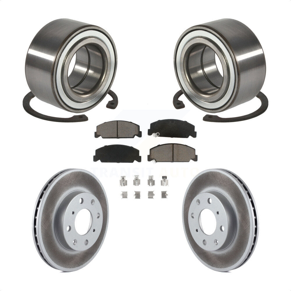 Wheel Bearing Coated Disc Brake Rotor And Ceramic Pads Front Kit For Honda Civic