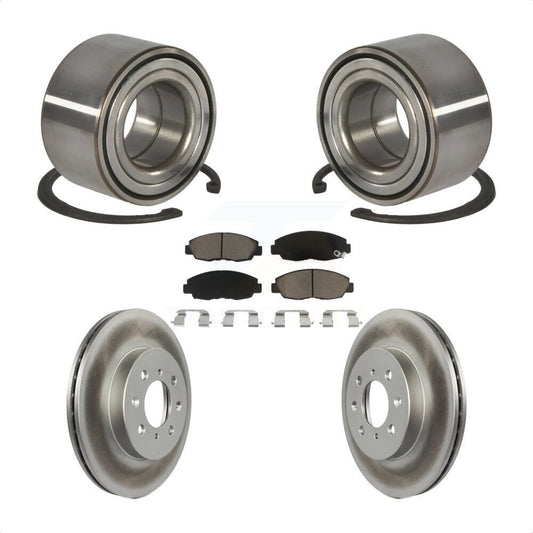 Wheel Bearing Coated Disc Brake Rotor And Pad Front Kit For Honda Civic Acura EL