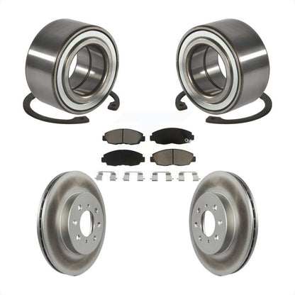 Wheel Bearing Coated Disc Brake Rotor And Pad Front Kit For Honda Civic Acura EL