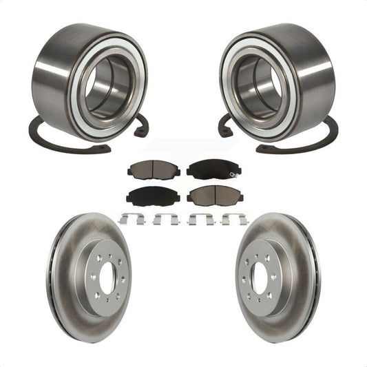 Wheel Bearing Coated Disc Brake Rotor And Pad Front Kit For Honda Civic Acura EL