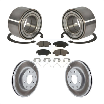 Wheel Bearing Coated Disc Brake Rotor And Ceramic Pads Front Kit For Honda Civic