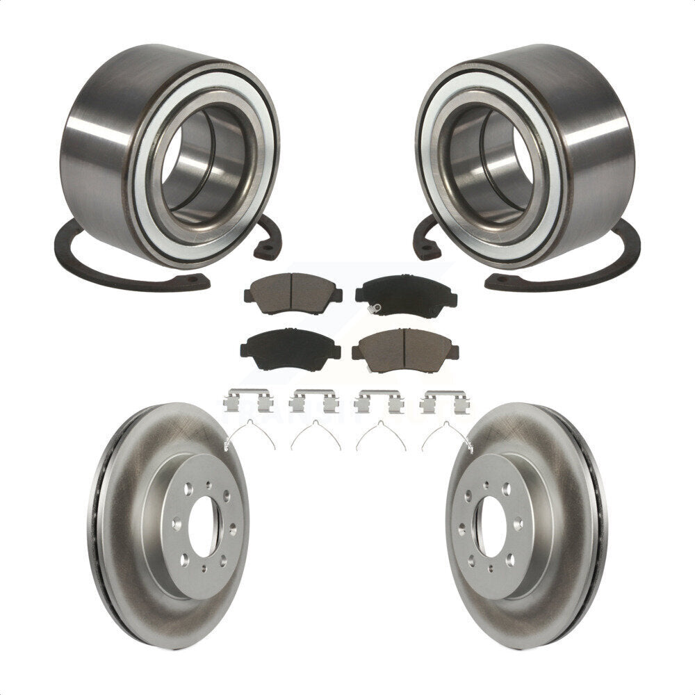 Wheel Bearing Coated Disc Brake Rotor And Pads Front Kit For Honda Civic del Sol