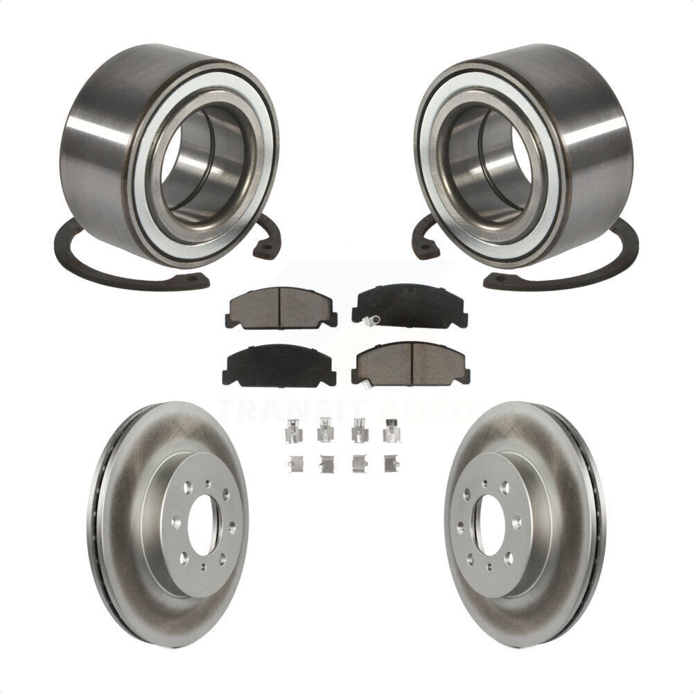 Wheel Bearing Coat Brake Rotor Pad Front Kit For Honda Civic LX with 4-Wheel ABS