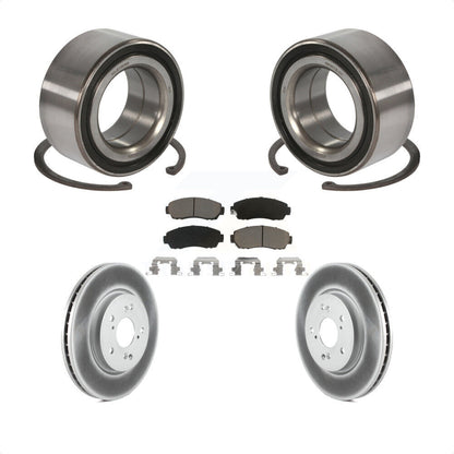 Wheel Bearing Coated Disc Brake Rotor & Pad Front Kit For Honda Accord Crosstour