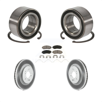 Wheel Bearing Coated Disc Brake Rotor & Pad Front Kit For Honda Crosstour Accord